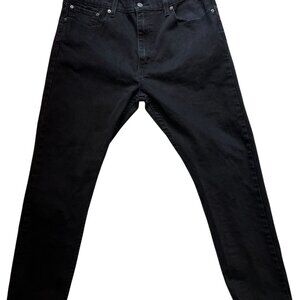 Levi's 512 Men's Slim Taper Jeans Stretch Size 38x30 Black Denim Dark Wash
